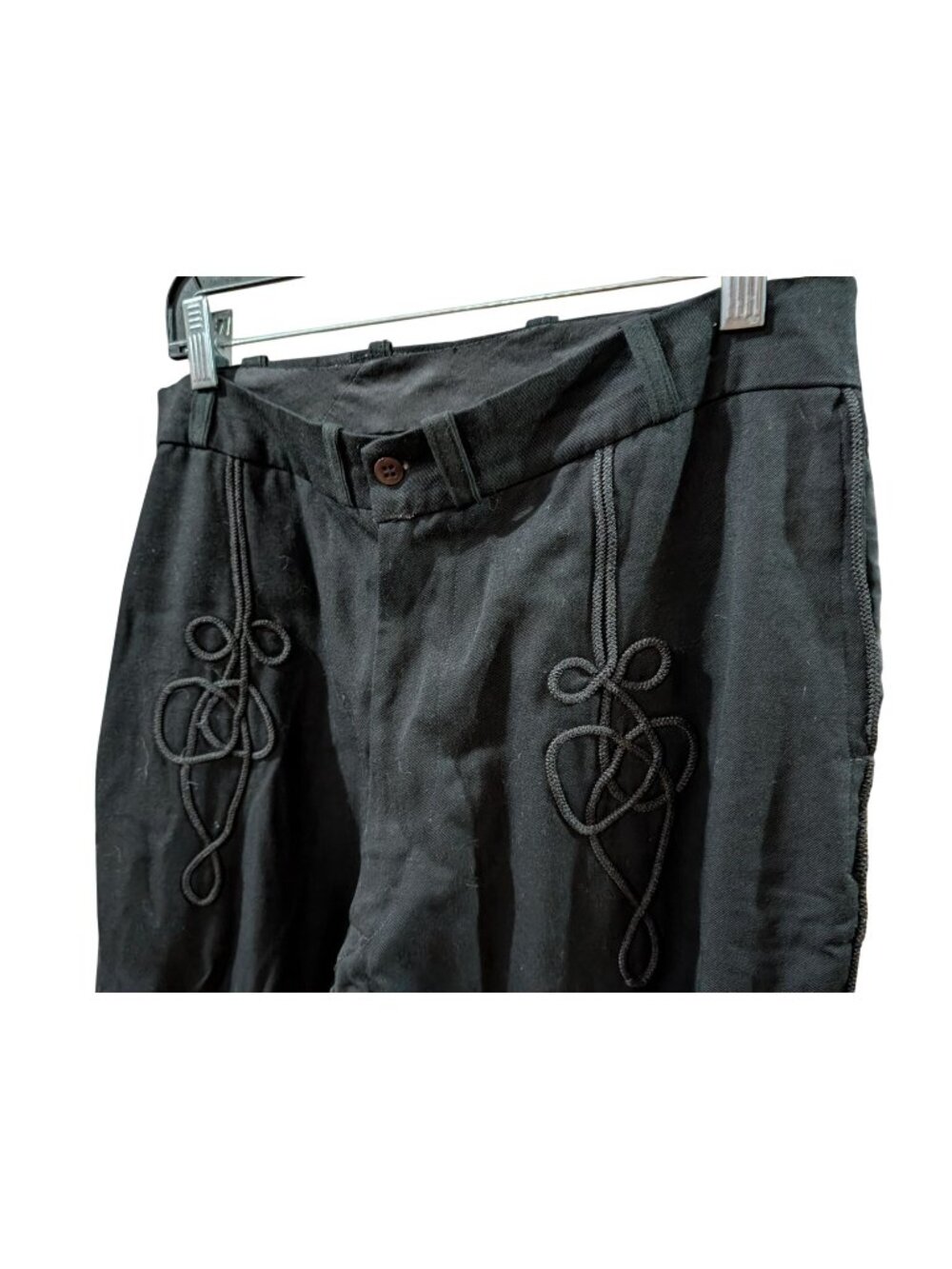 Hungarian Traditional Wool Pants bricsesz with Embroidery Soutache on Front
